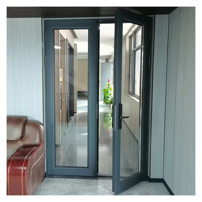 kopen Afgeronde oppervlakte Moderne thermische doorbraak Aluminium schommeldeur met triplex glas upgrade online manufacture