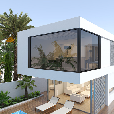 kopen 70S Warmte-isolatie coëfficiënt Gehard glas aluminium omhulsel ramen voor villa's online manufacture