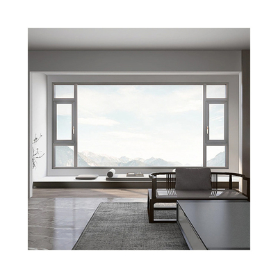 kopen 35dB geluidsisolatie coëfficiënt Aluminium schuifvenster voor villa Frans glas huis online manufacture