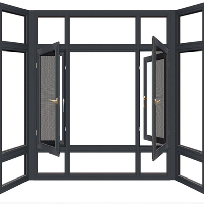 kopen Swing Open Stijl Aluminium Casement Windows met Screen Window Customized Design online manufacture