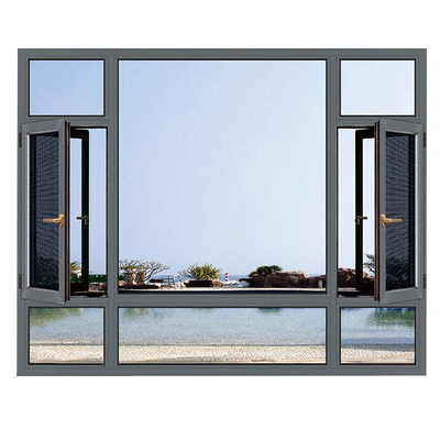 kopen Niveau 8 Luchtdichtheid Zwarte aluminiumlijst Casement Vensters voor aangepast modern ontwerp online manufacture