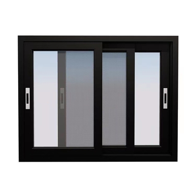 kopen Zwarte aluminium dubbelglas schuiframen met hoge winddrukweerstand online manufacture