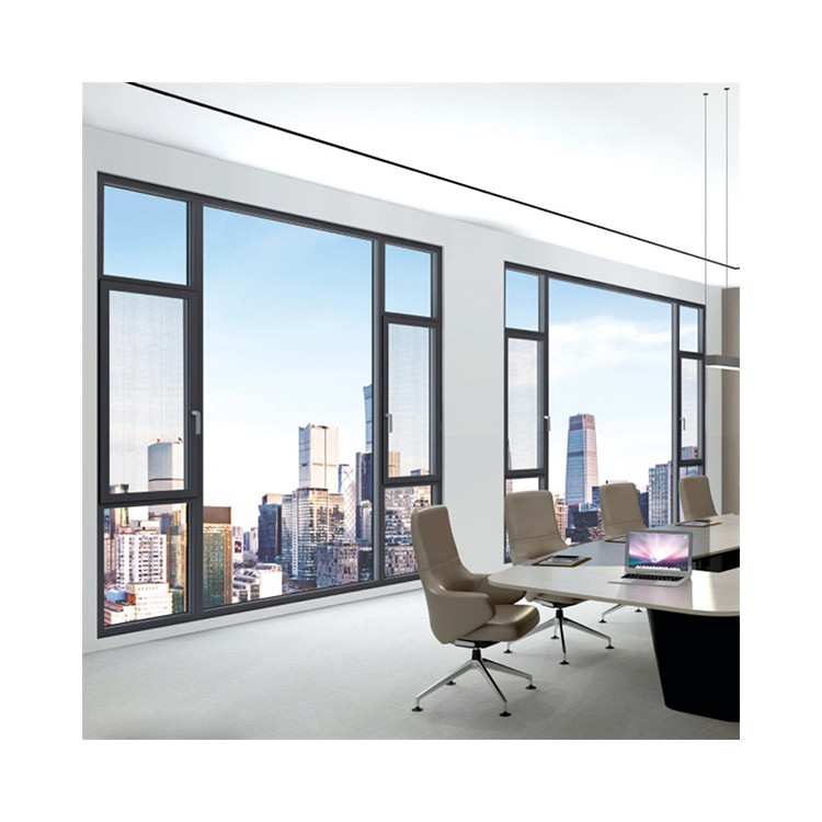 Hangend gordijn type gelast thermisch breek aluminium venster met naadloze las