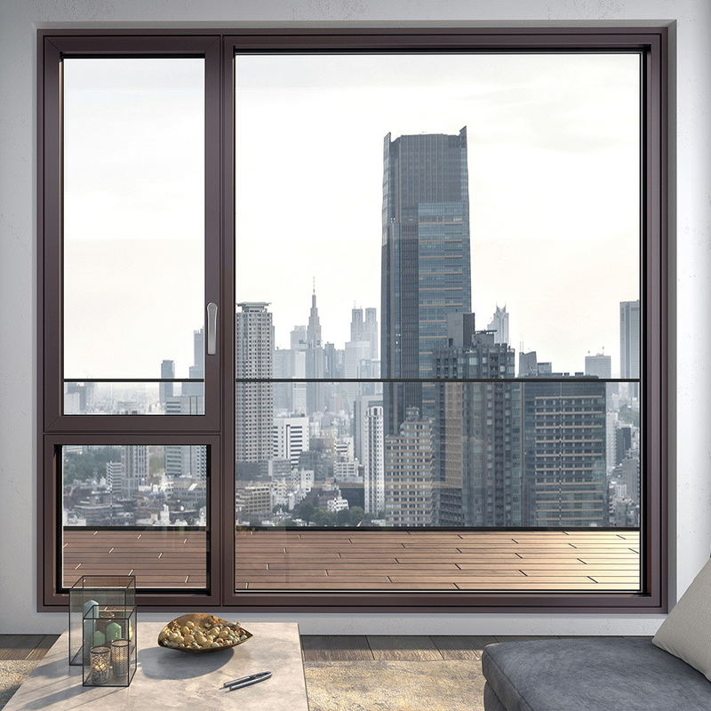 Moderne woning villa aluminium ramen en deuren met warmte-isolatie coëfficiënt ≤2.1