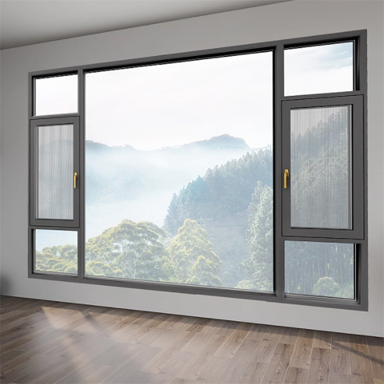 70S R & D Design Luxe Villa Aluminium Tilt And Turn Window met Triplex Glass Upgrade