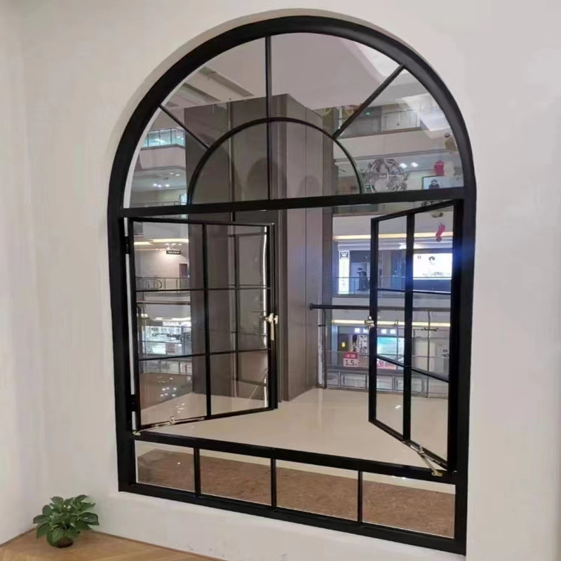 Custom Design Louver Curtain Type Frans aluminium raam met boog deur en raam