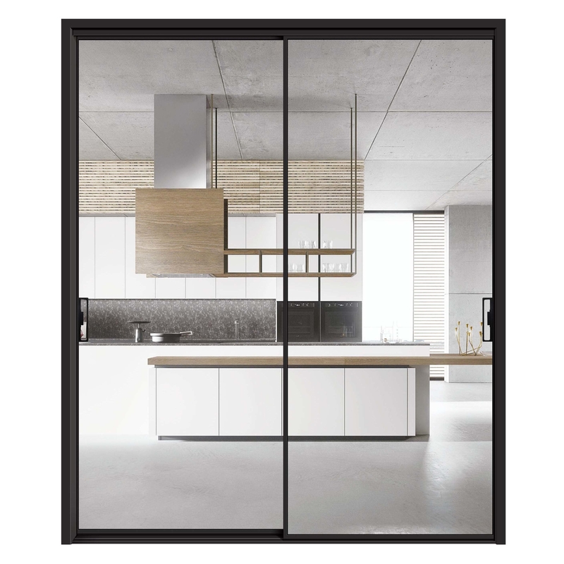 Commerciële glazen deuren met een warmte-isolatiecoëfficiënt van ≤ 2,1 van aluminium schuifdeuren
