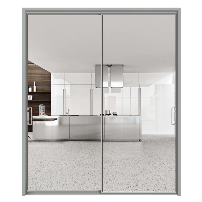 Commerciële glazen deuren met een warmte-isolatiecoëfficiënt van ≤ 2,1 van aluminium schuifdeuren
