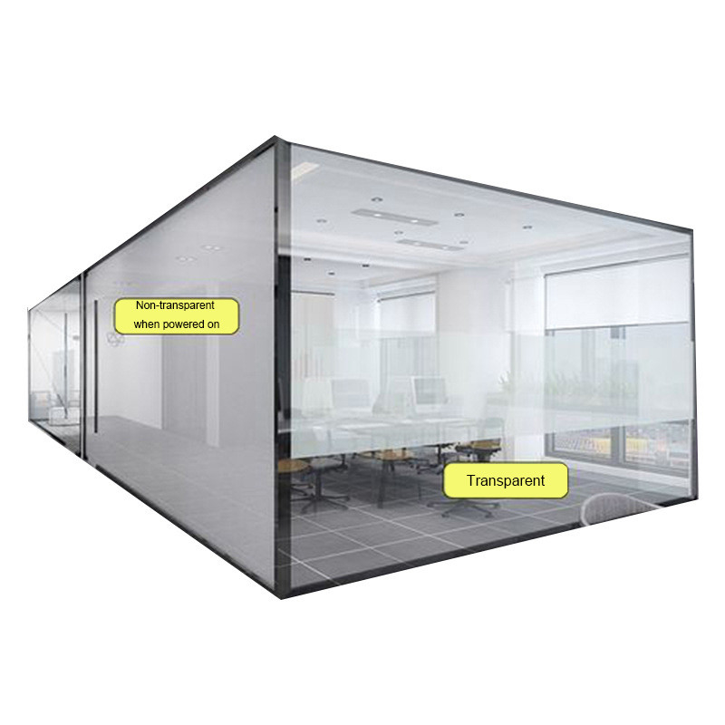 End Verlichtingstechnologie Flat Switchable Electric PDLC Glass voor ramen en deuren