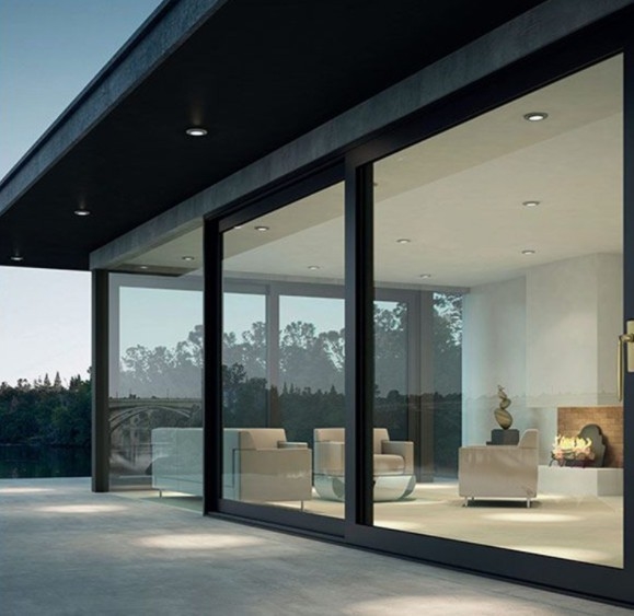 70 mm raambreedte Aluminium lift en glijdeur met optie voor triplex glas