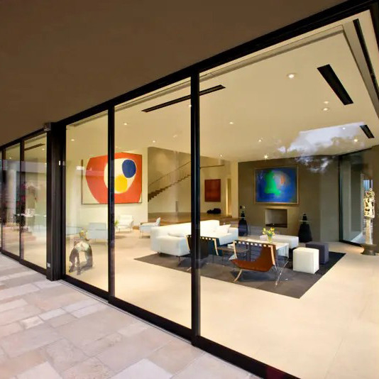 70 mm raambreedte Aluminium lift en glijdeur met optie voor triplex glas