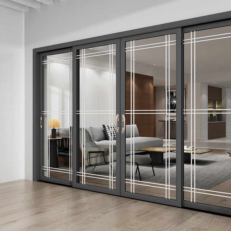 Stainless Steel Screen Netting Tempered Glass Entrance Window Door voor geluidsisolatie