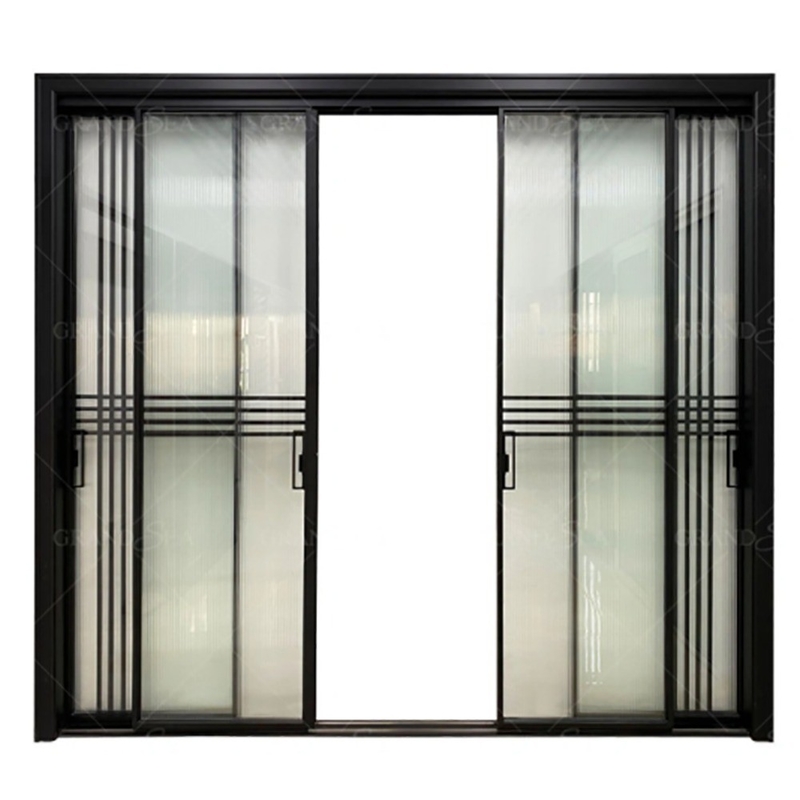10 lagen aluminium stapelende dubbele glazen lift en dubbele gehard glas lift schuifdeuren