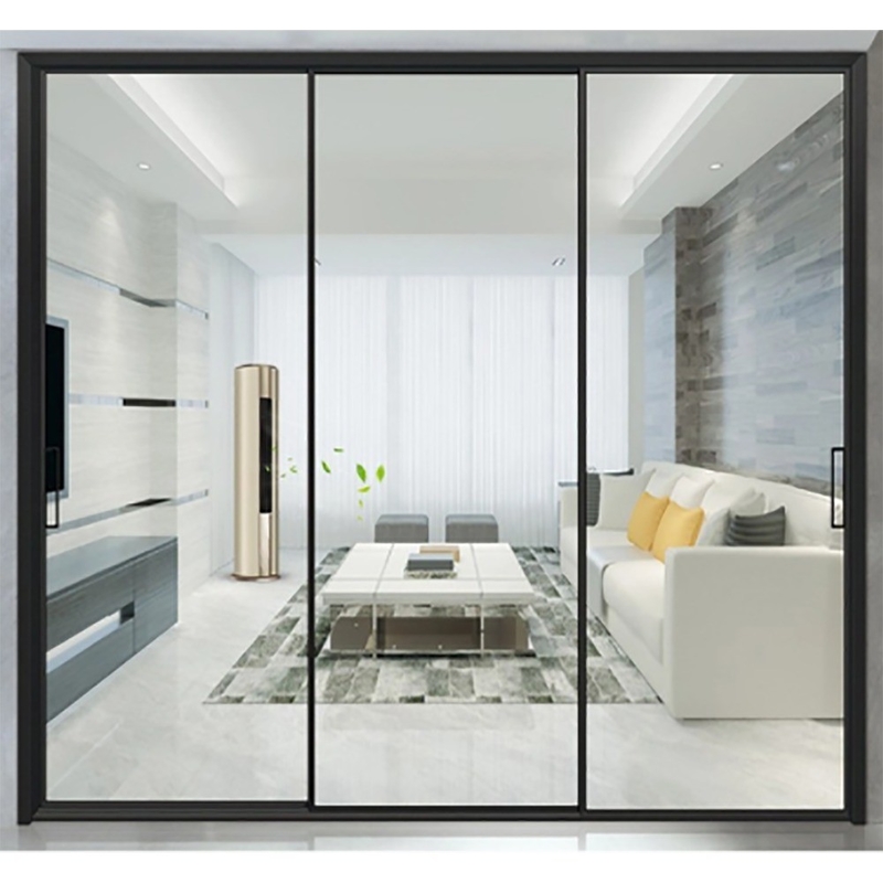 Buitenste aluminium schuifdeuren met grote glazen uitzicht en 70 mm raambreedte