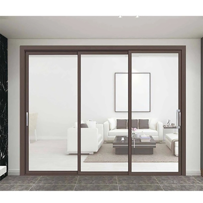 Buitenste aluminium schuifdeuren met grote glazen uitzicht en 70 mm raambreedte