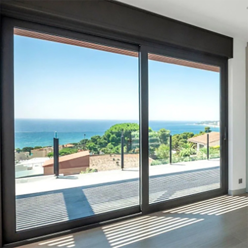 Buitenste aluminium schuifdeuren met grote glazen uitzicht en 70 mm raambreedte