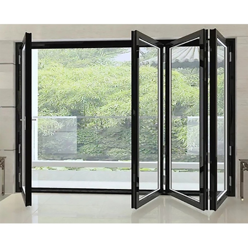 Residentiële tweevoudige deuren Aluminium frame met triplex glas optie en 70mm breedte