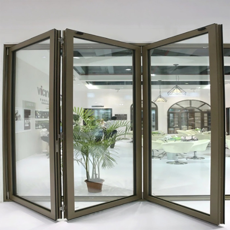 Residentiële tweevoudige deuren Aluminium frame met triplex glas optie en 70mm breedte