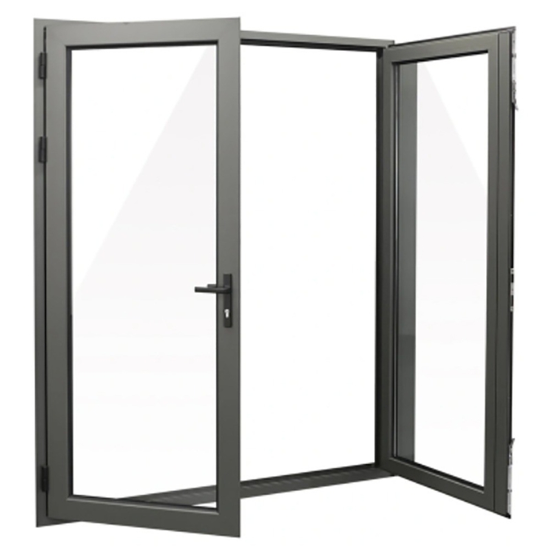Villa Main Entry Modern Design 1.4mm Aluminium Swing Casement Glasdeur voor Home Office