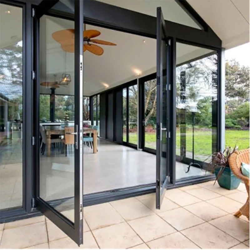 Villa Main Entry Modern Design 1.4mm Aluminium Swing Casement Glasdeur voor Home Office