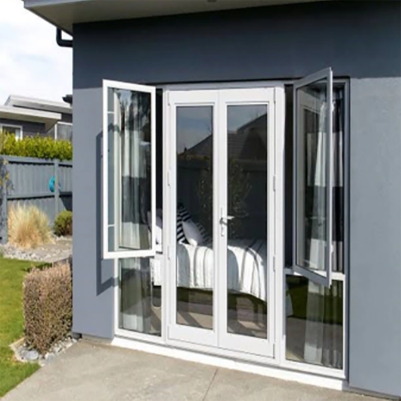 Villa Main Entry Modern Design 1.4mm Aluminium Swing Casement Glasdeur voor Home Office