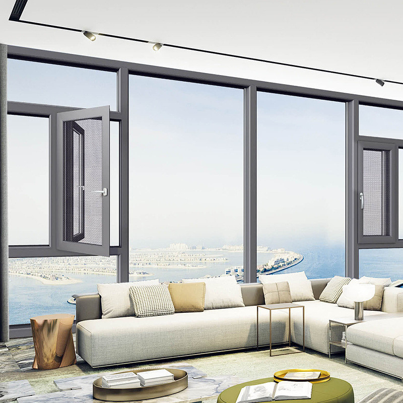 Modern Design Style SKATE Original Hardware Aluminium Casement Windows voor Custom Home