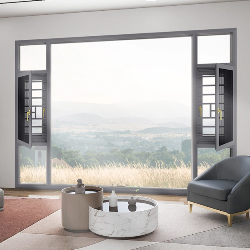 Waterdichtheid Niveau 6 R D Franse aluminium ruiten met hangende gordijnen
