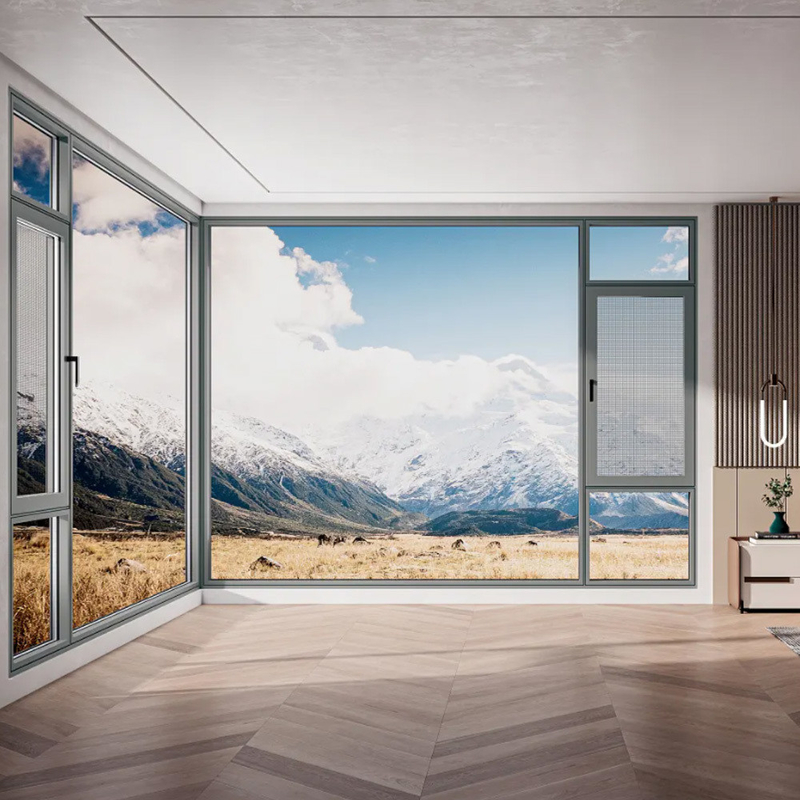 Waterdichtheid Niveau 6 R D Franse aluminium ruiten met hangende gordijnen