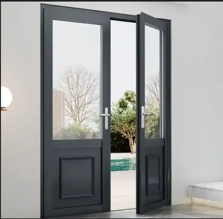 Minimalistisch ontwerp waterdicht aluminium legering Casement deuren voor swing opening methode