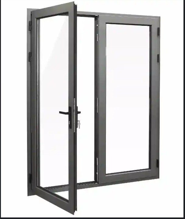Minimalistisch ontwerp waterdicht aluminium legering Casement deuren voor swing opening methode