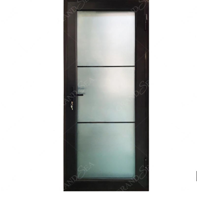 Stoot en trek Openingsmethode SKATE Standard Slim Luxury Zwarte Kleur Villa Huis Aluminium Casement Glasdeuren