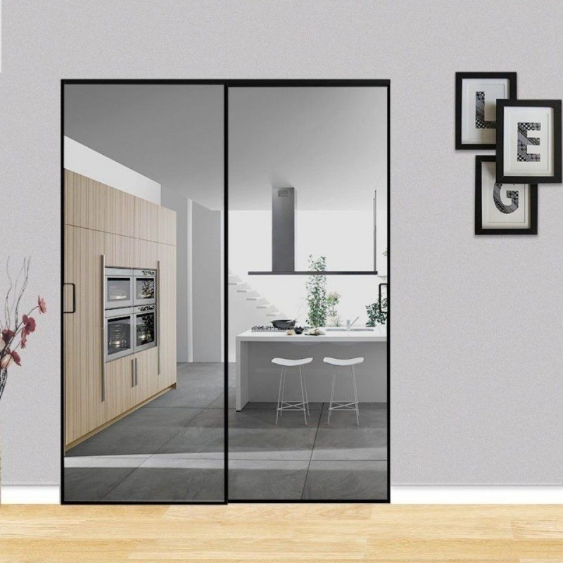 Goedkope aangepaste aluminium smalle raam glijdende glazen deuren voor project venster ontwerp