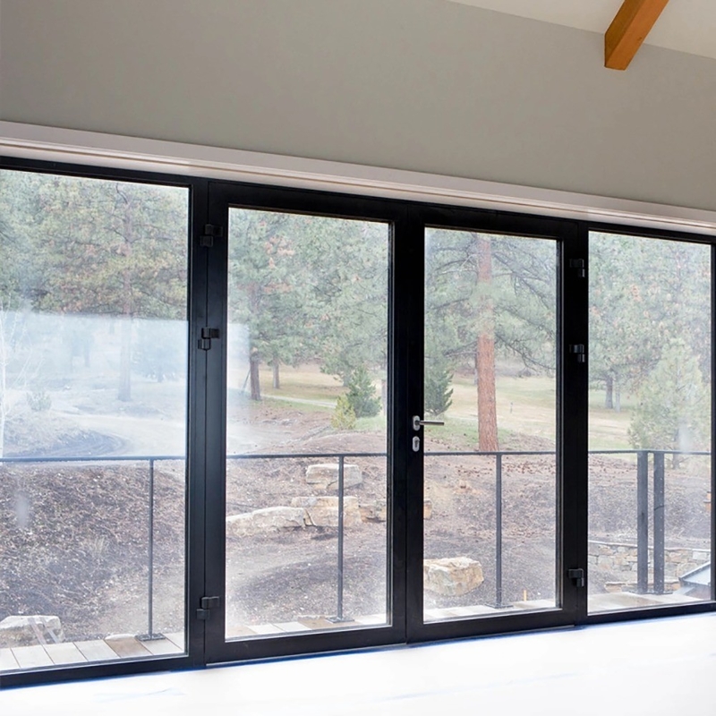 Custom High Wind Resistance Double Glass Aluminium Alloy Casement Doors voor Home Office