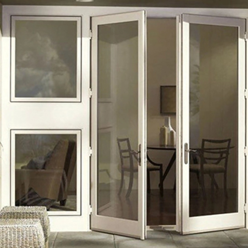 Custom High Wind Resistance Double Glass Aluminium Alloy Casement Doors voor Home Office
