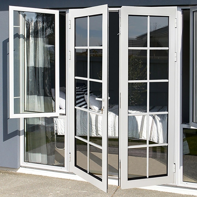 Custom High Wind Resistance Double Glass Aluminium Alloy Casement Doors voor Home Office