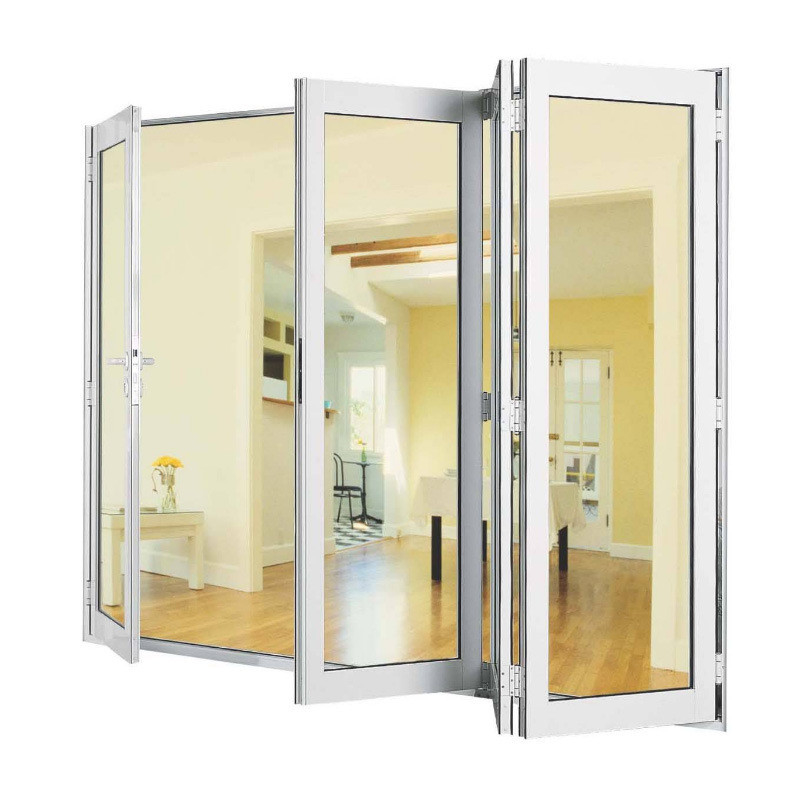 Europese stijl aluminium balkon glas vouwdeur Goed en voor triplex glas upgrade