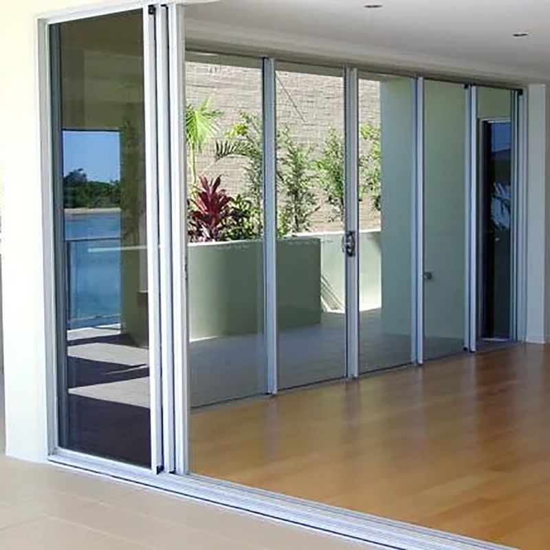 Aluminium schuifdeur met geavanceerde panoramische dubbele beglazing en verborgen sash design