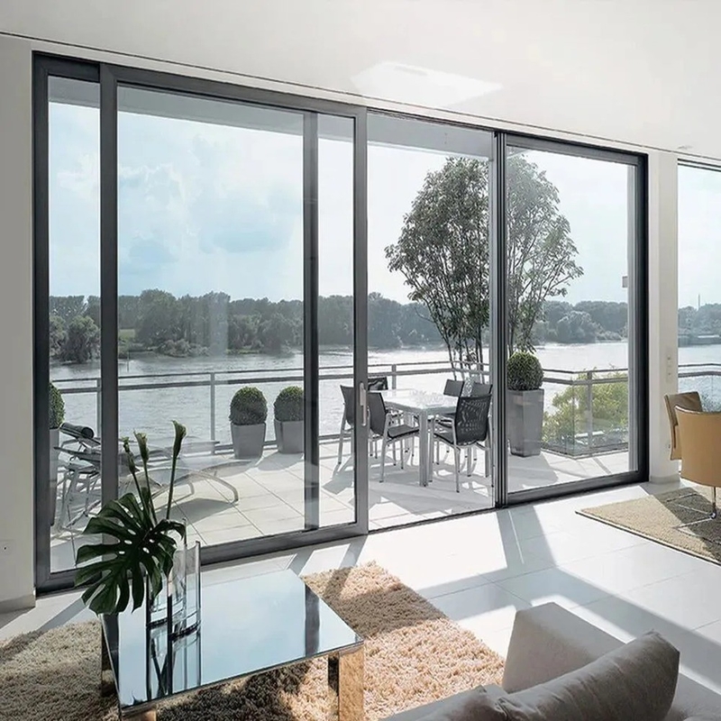 Minimalistische ontwerpstijl supergrote hoge precisie aluminium legering lift schuifdeur