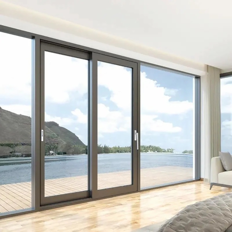 Minimalistische ontwerpstijl supergrote hoge precisie aluminium legering lift schuifdeur
