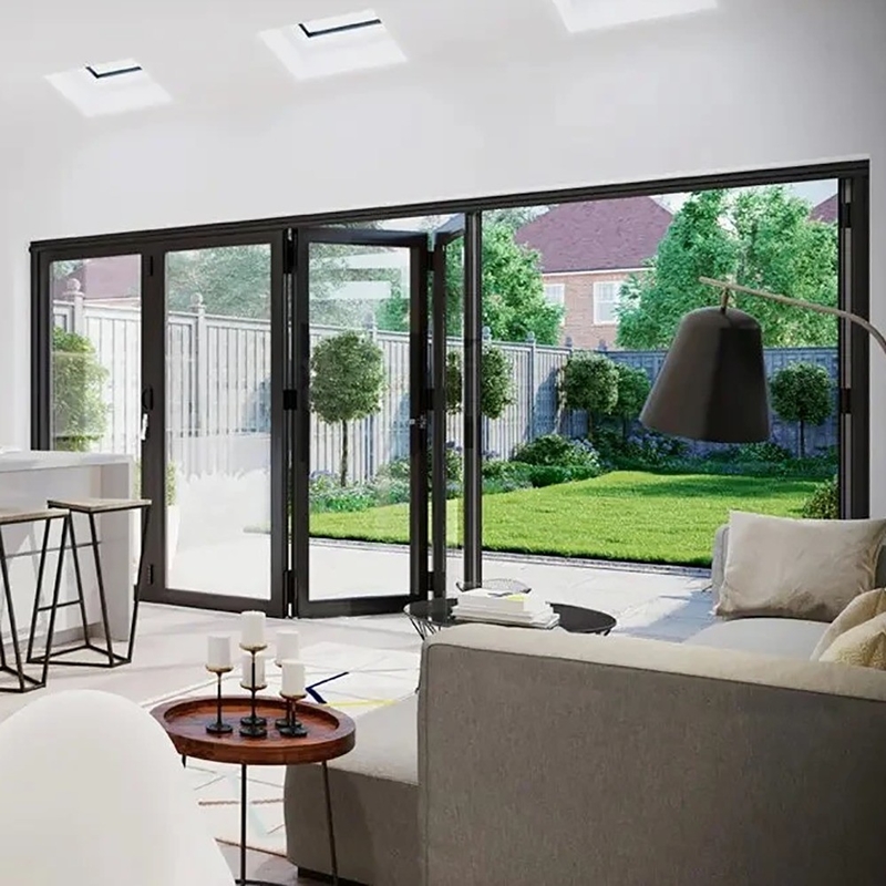 Accordeon Aluminium vouwdeur nieuwste ontwerp 10 afdichtingslagen 35dB geluidsisolatie