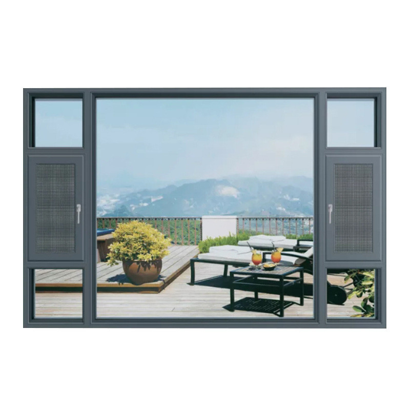 Doppellagig omheind raam met 5 27A 55 9A 5 12A 5 glas en luchtdichtheid van niveau 8