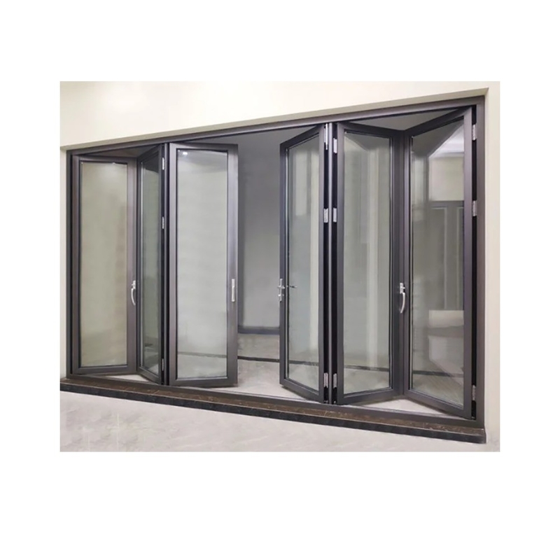 Modern Design Aluminium Aluminium Frame Thermal Break Low-E Glass Bifold Door