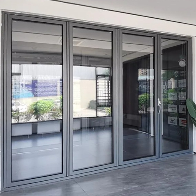 Modern Design Aluminium Aluminium Frame Thermal Break Low-E Glass Bifold Door