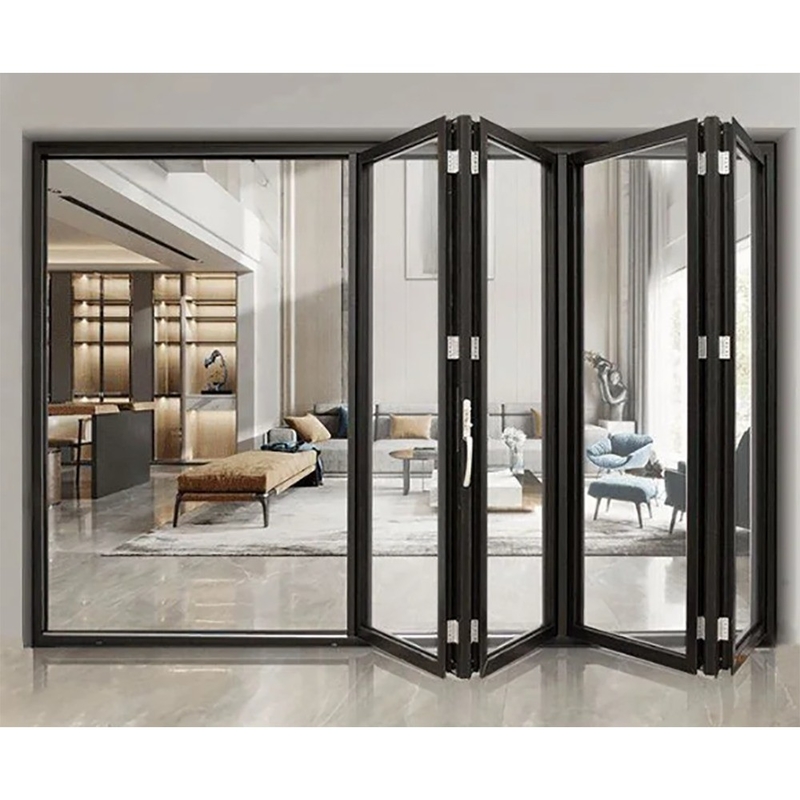 Modern Design Aluminium Aluminium Frame Thermal Break Low-E Glass Bifold Door