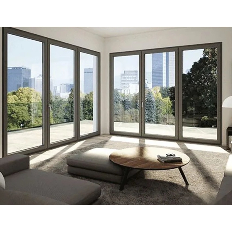 Modern Design Aluminium Aluminium Frame Thermal Break Low-E Glass Bifold Door