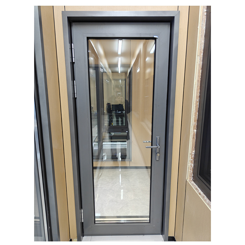Afgeronde moderne aluminium buitenkant Dubbelglas Swing Casement deuren voor een slanke look