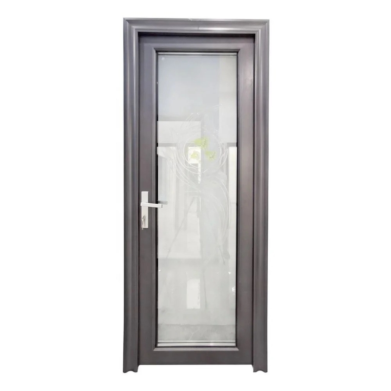 Afgeronde moderne aluminium buitenkant Dubbelglas Swing Casement deuren voor een slanke look