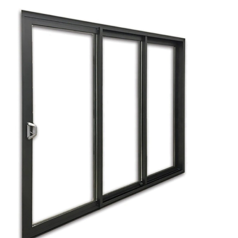 Metode voor het openen met rollend trekken SKATE Black End Aluminium Double Sliding Door voor huishoudens