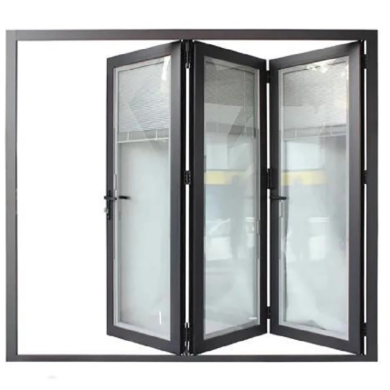 Dubbele glazen glazen tweevoudige deur voor 70 mm breed aluminium frame en 1,4 mm wanddikte