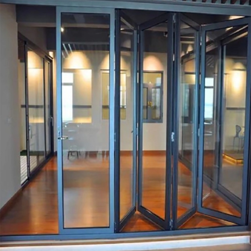 Dubbele glazen glazen tweevoudige deur voor 70 mm breed aluminium frame en 1,4 mm wanddikte